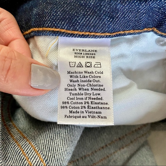 Everlane The High-Rise Skinny Jean Size 26 Indigo - Picture 16 of 16